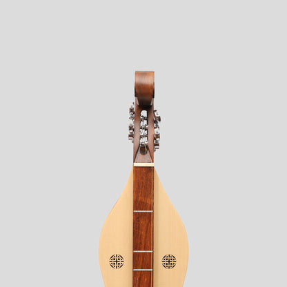 Muzikkon Mountain Dulcimer, 4 corde scroll moscio R-W ingranaggio d'argento