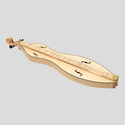 Muzikkon Mountain Dulcimer, 4 String Turn Scroll Ahorn mit Purfling