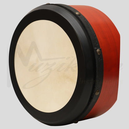 Muzikkon 14”x6’’ Premium Celtic Irish Bodhran with Easy Tune System Deep Rim T-BAR & Taped Finish Red