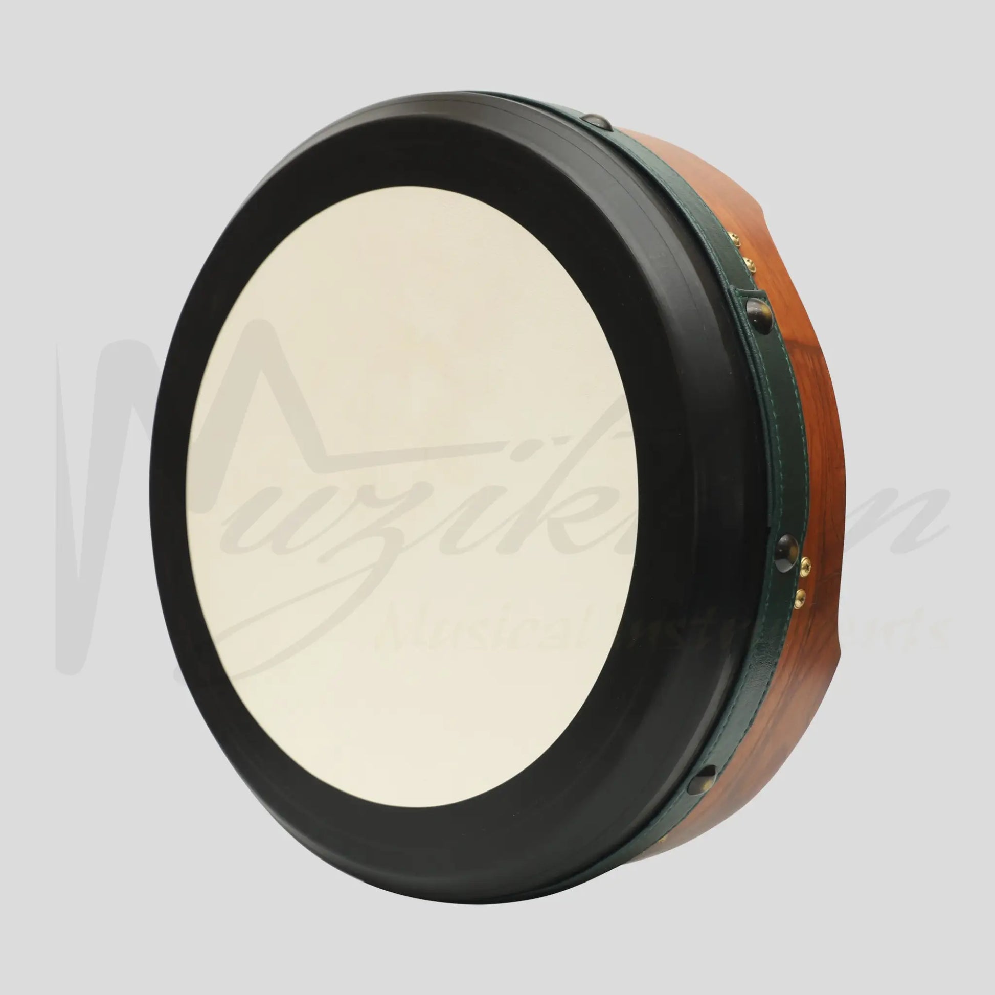 Muzikkon 14’’X4’’ Heartland Tunable Irish Bodhran With T-Bar & Taped Finish Deep Tune Red Cedar