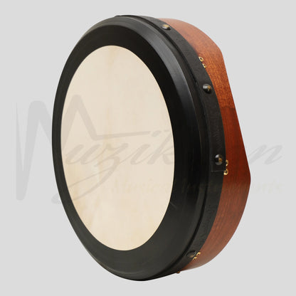 Muzikkon 14’’X4’’ (35.6 cm x 10.2 cm) Heartland Tunable Irish Bodhran Drum Red Cedar