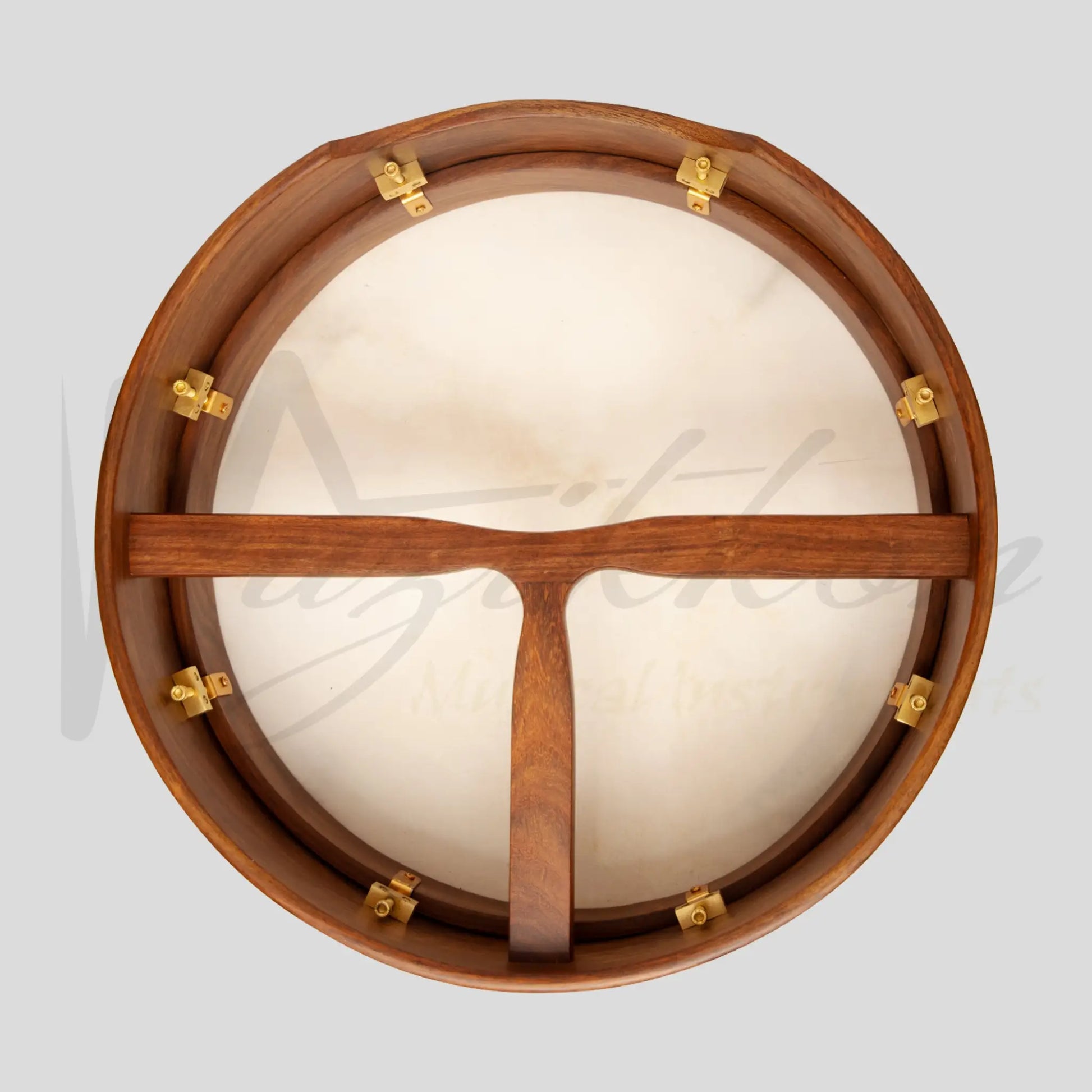 Muzikkon 14’’X4’’ Heartland Tunable Irish Bodhran With T-Bar & Taped Finish Deep Tune