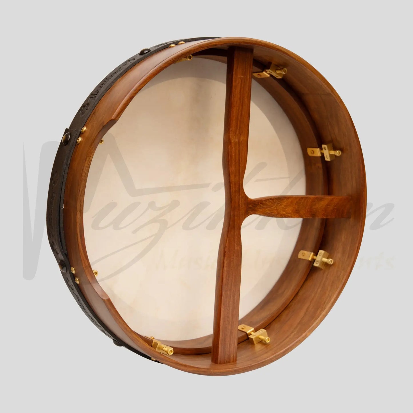 Muzikkon 14’’X4’’ Heartland Tunable Irish Bodhran With T-Bar & Taped Finish Deep Tune