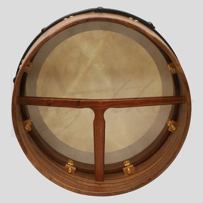 Muzikkon 14’’X6’’ Heartland Tunable Irish Bodhran Drum Deep Rim with T-BAR & Taped Finish Deep Tune
