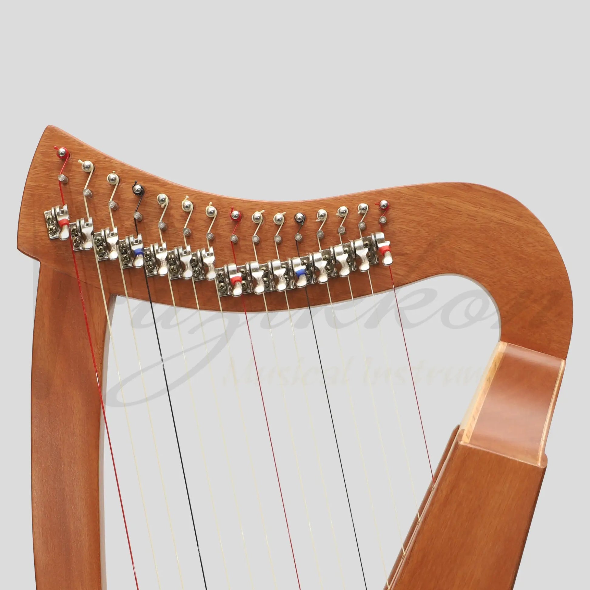 Muzikkon 15 String Trinity Cèilidh Harp Mahogany