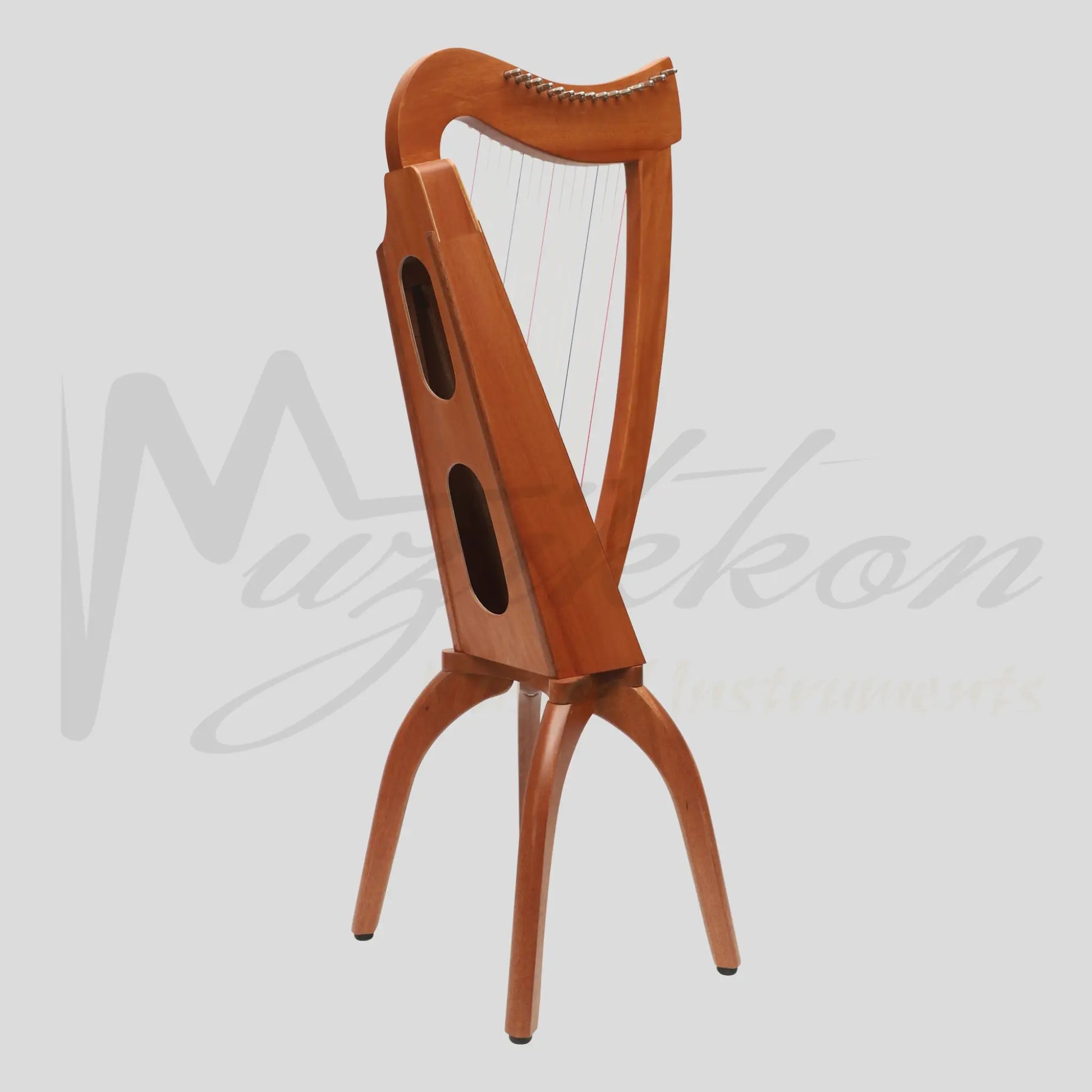 Muzikkon 15 String Trinity Cèilidh Harp Mahogany