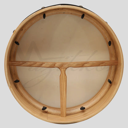 Muzikkon 15”x6’’ Premium Celtic Irish Bodhran with Easy Tune System Deep Rim T-BAR & Taped Finish
