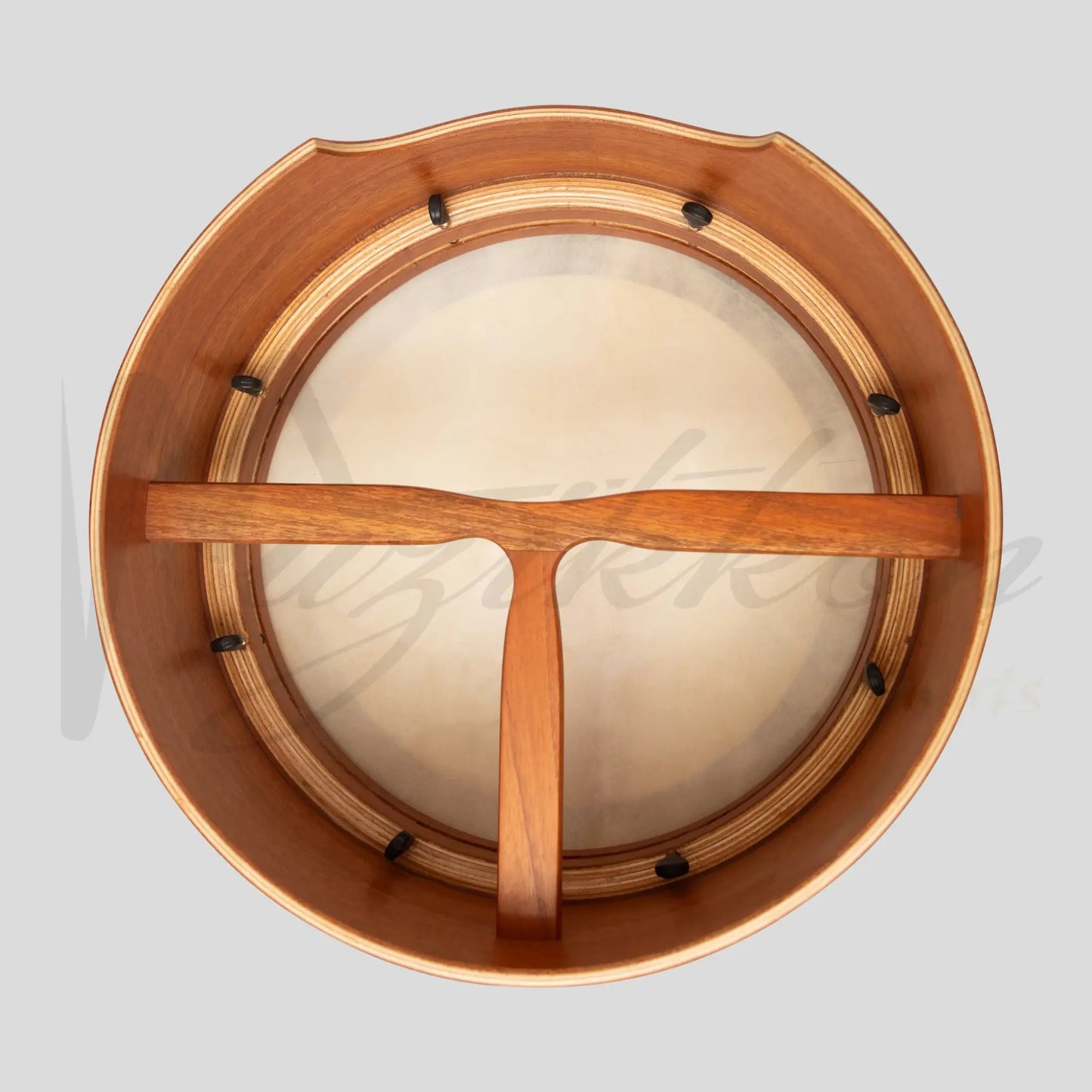 Muzikkon 15”X6’’ Premium Celtic Irish Bodhran With Easy Tune System Deep Rim T-Bar & Taped Finish