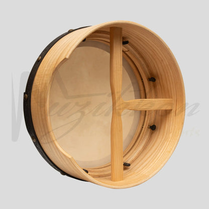 Muzikkon 15”X6’’ Premium Celtic Irish Bodhran With Easy Tune System Deep Rim T-Bar & Taped Finish