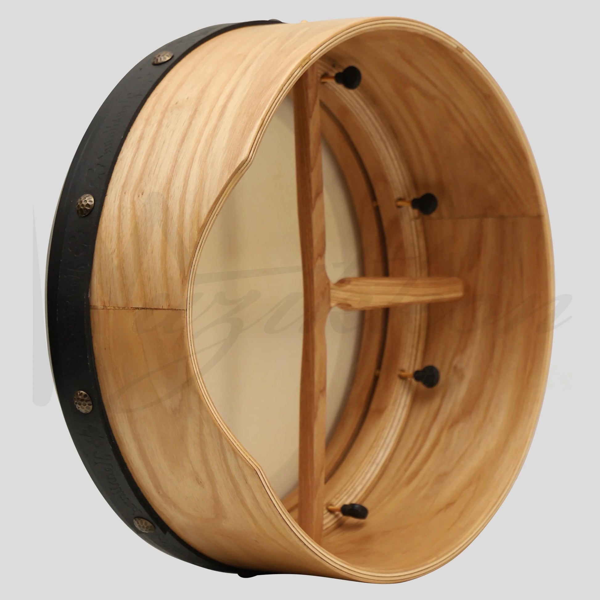 Muzikkon 15”x6’’ Premium Celtic Irish Bodhran with Easy Tune System Deep Rim T-BAR & Taped Finish