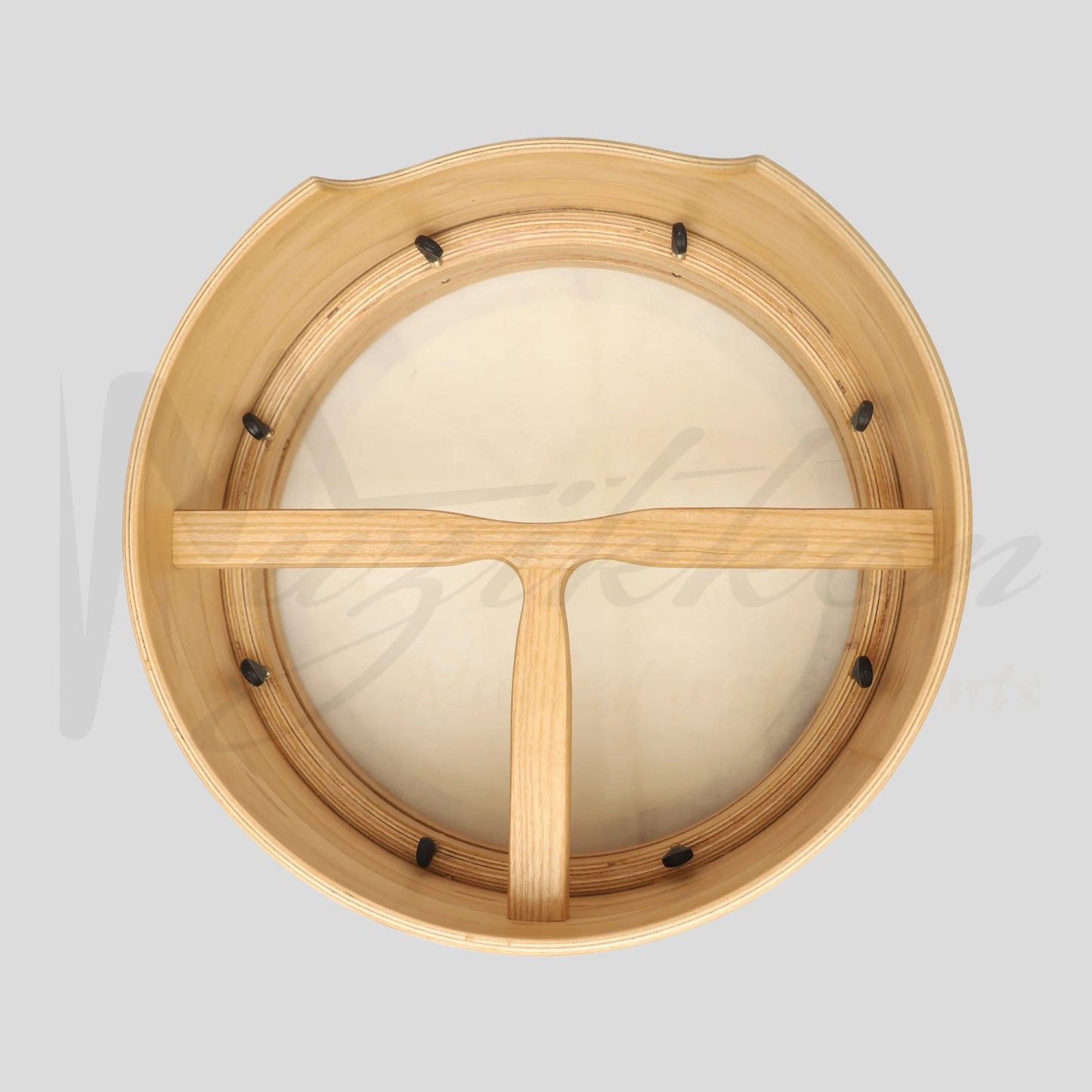 Muzikkon 16”X6’’ Premium Celtic Irish Bodhran With Easy Tune System Deep Rim T-Bar & Taped Finish