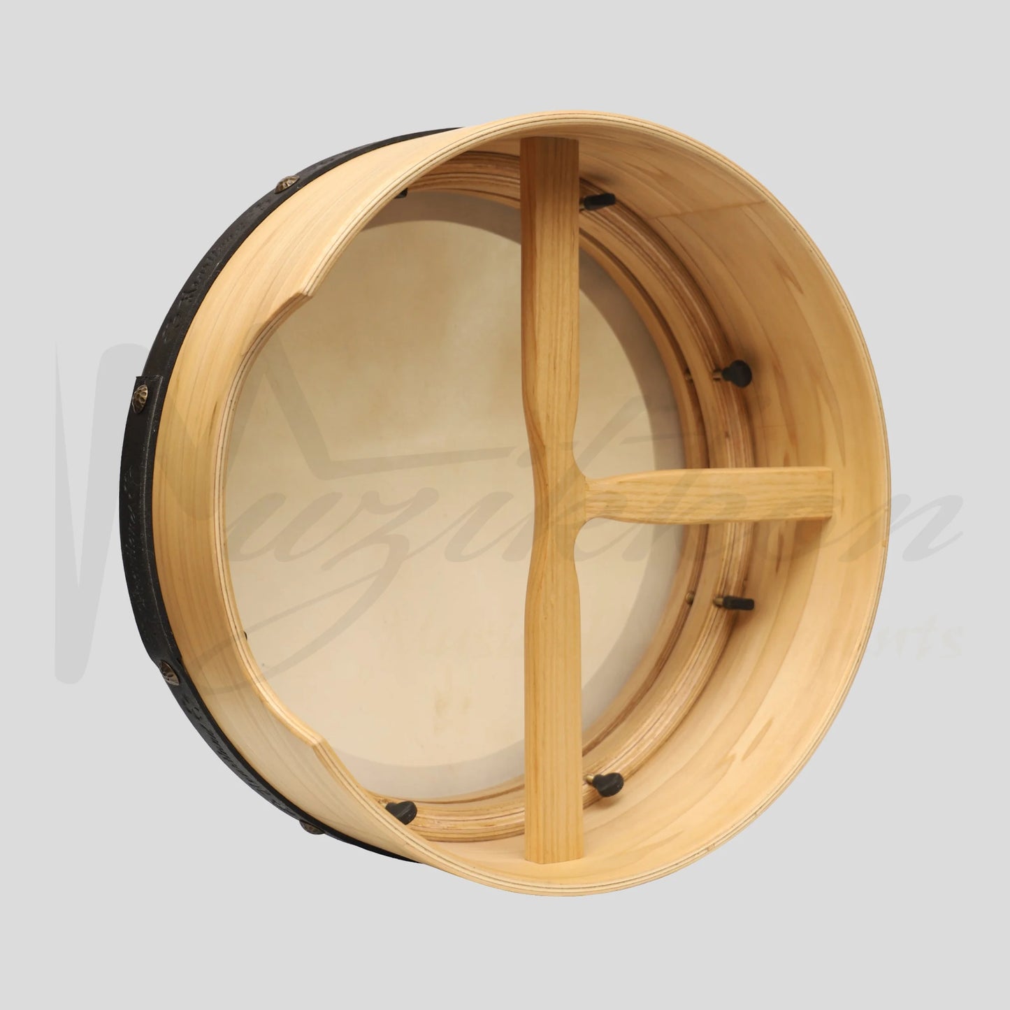 Muzikkon 16”X6’’ Premium Celtic Irish Bodhran With Easy Tune System Deep Rim T-Bar & Taped Finish