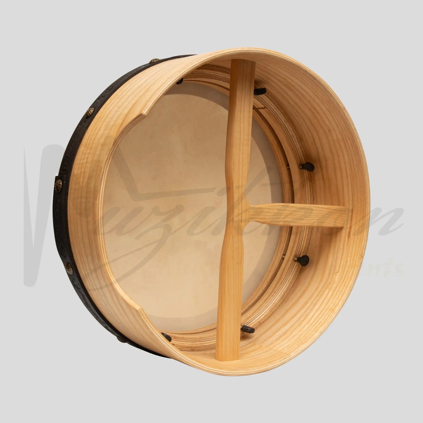 Muzikkon 16”X6’’ Premium Celtic Irish Bodhran With Easy Tune System Deep Rim T-Bar & Taped Finish