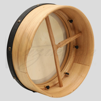 Muzikkon 16”x6’’ Premium Celtic Irish Bodhran with Easy Tune System Deep Rim T-BAR & Taped Finish