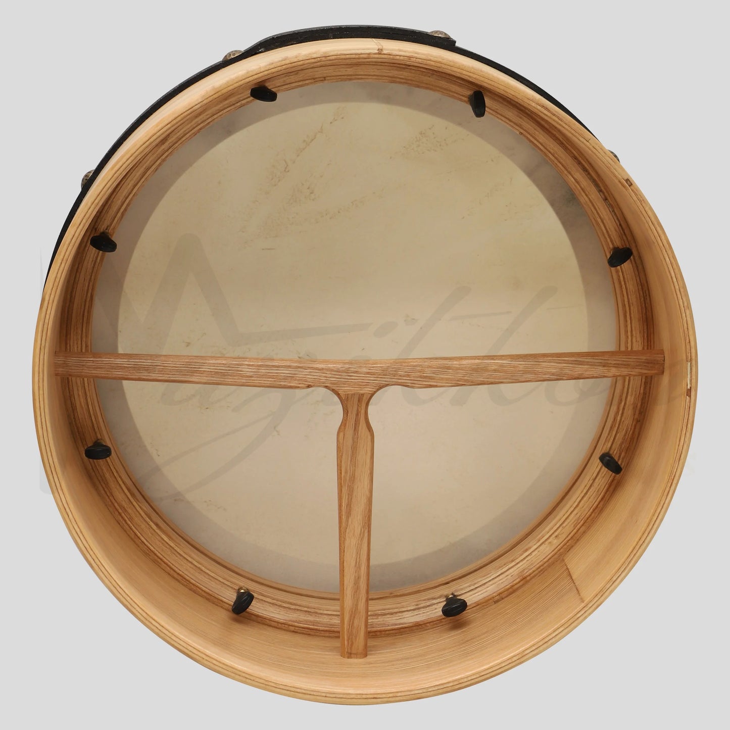 Muzikkon 16”x6’’ Premium Celtic Irish Bodhran with Easy Tune System Deep Rim T-BAR & Taped Finish