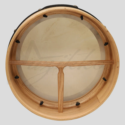 Muzikkon 16”x6’’ Premium Celtic Irish Bodhran with Easy Tune System Deep Rim T-BAR & Taped Finish
