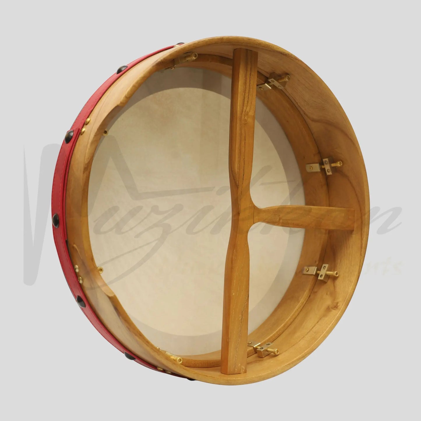 Muzikkon 16’’X4’’ Heartland Tunable Irish Bodhran With T-Bar & Taped Finish Deep Tune