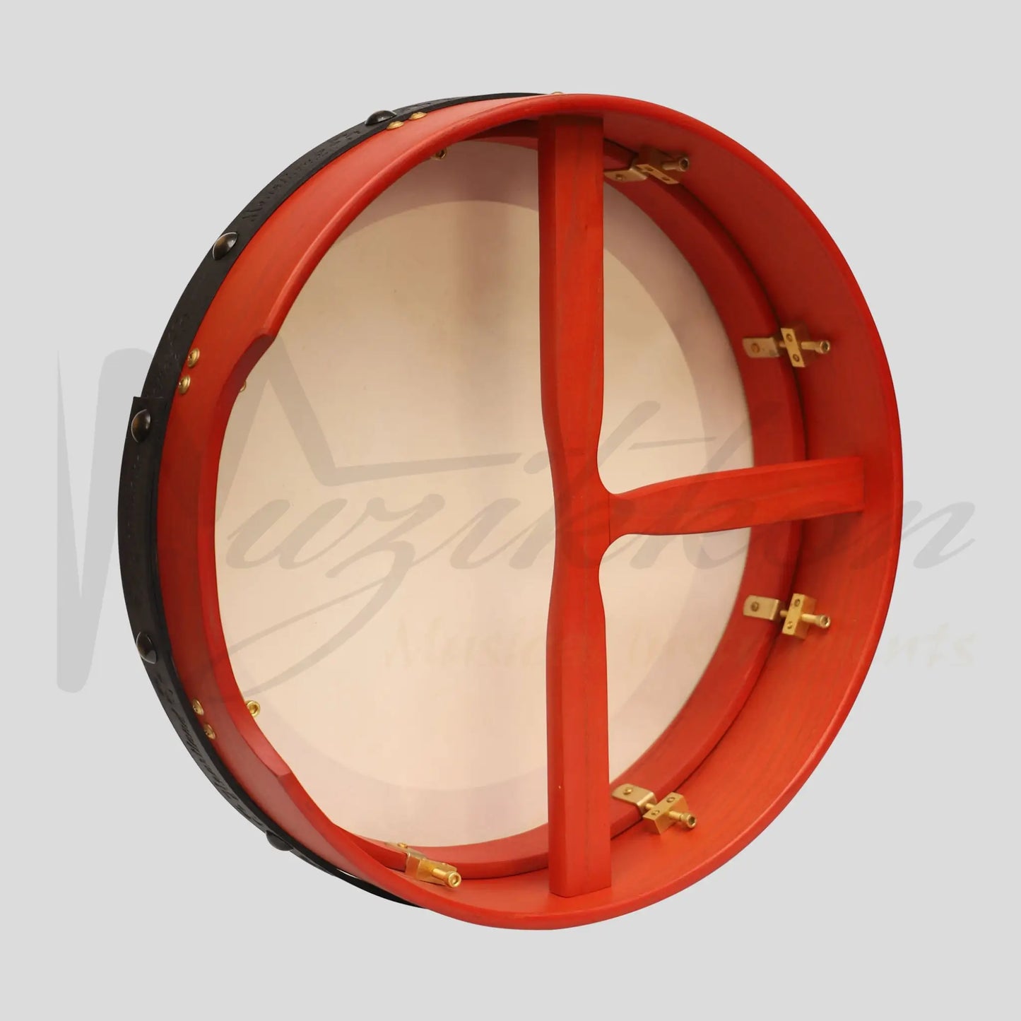 Muzikkon 16’’X4’’ Heartland Tunable Irish Bodhran With T-Bar & Taped Finish Deep Tune