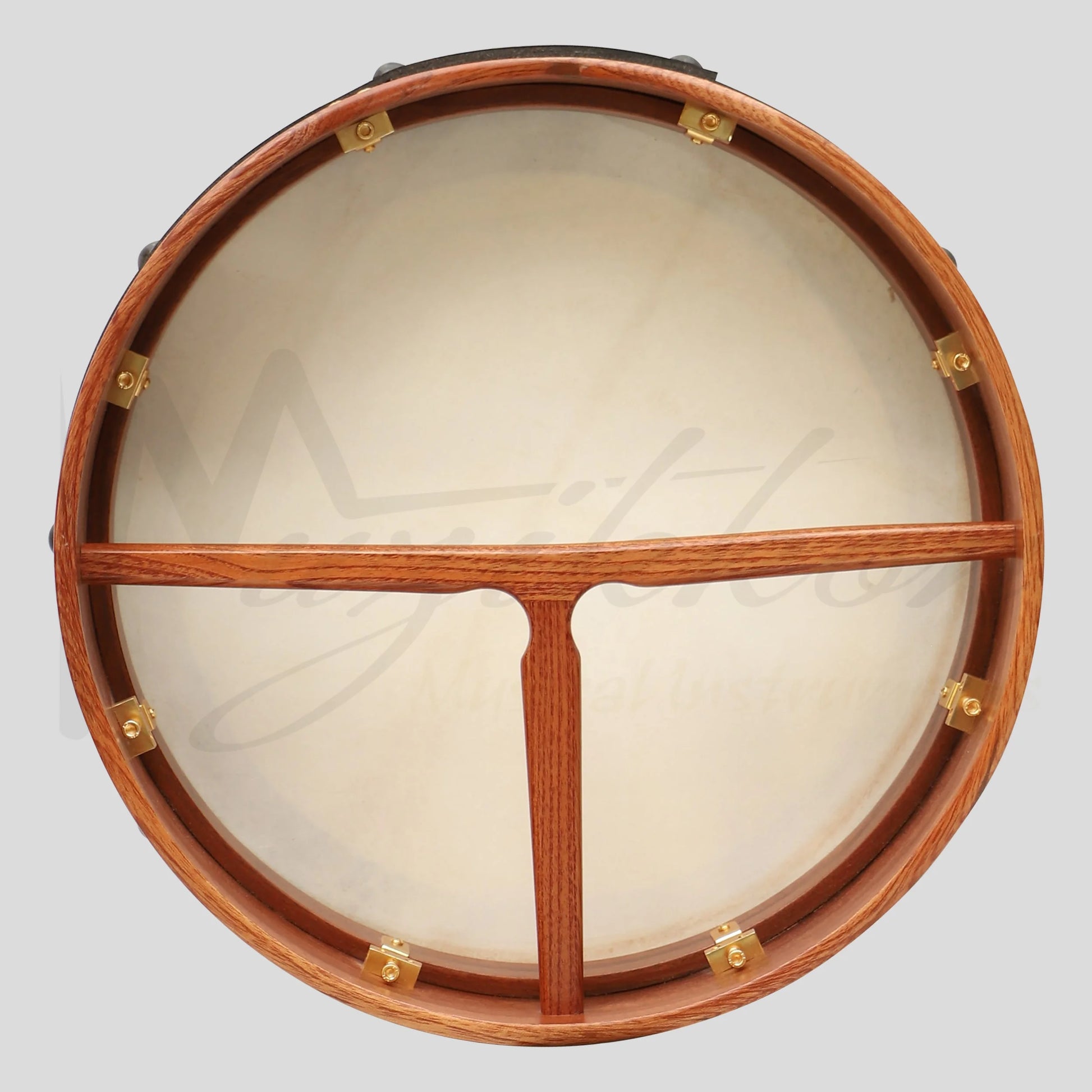 Muzikkon 16’’X4’’ Heartland Tunable Irish Bodhran with T-BAR & Taped Finish Deep Tune Drum