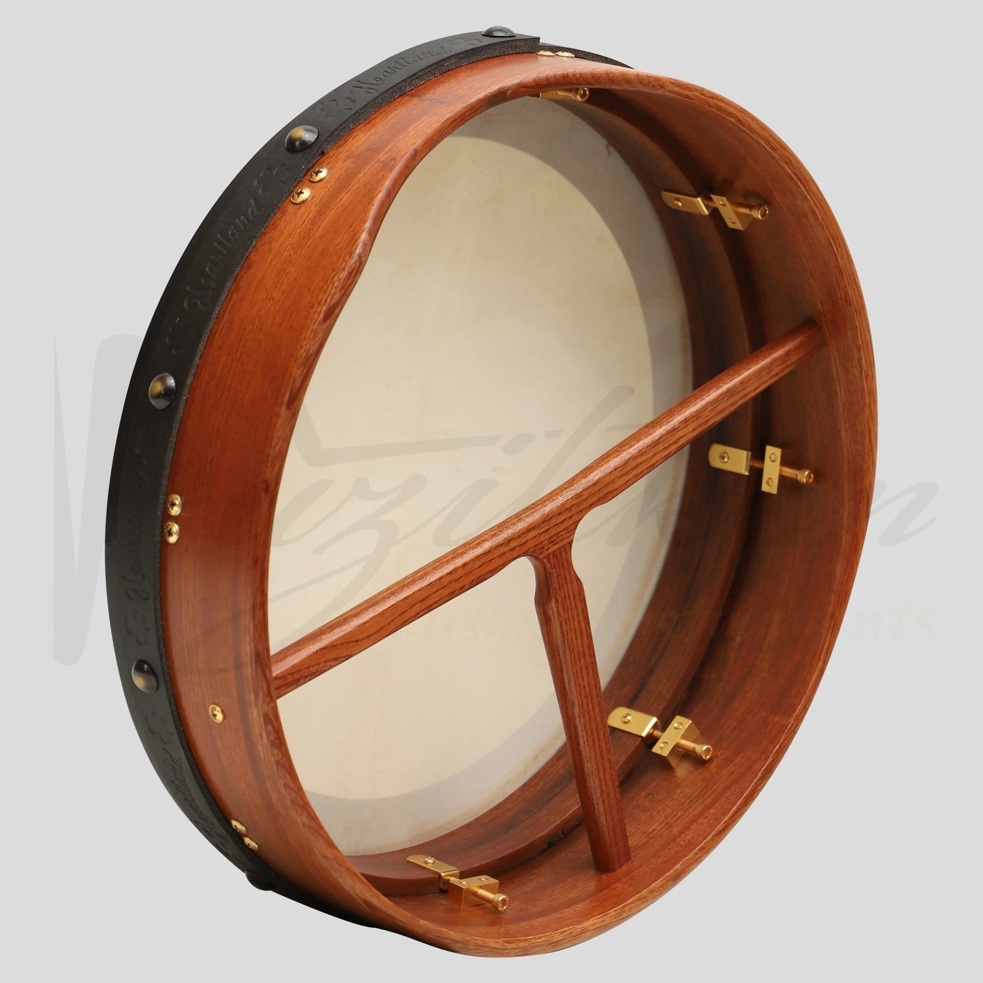 Muzikkon 16’’X4’’ Heartland Tunable Irish Bodhran with T-BAR & Taped Finish Deep Tune Drum