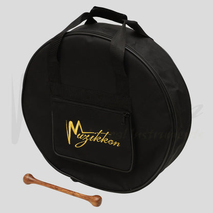 Muzikkon 16’’X4’’ Heartland Tunable Irish Bodhran with T-BAR & Taped Finish Deep Tune Drum