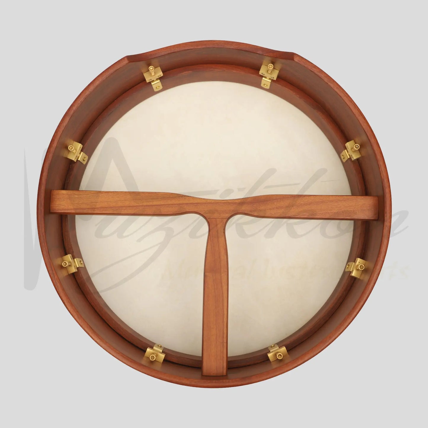 Muzikkon 16’’X4’’ Heartland Tunable Irish Bodhran With T-Bar & Taped Finish Deep Tune