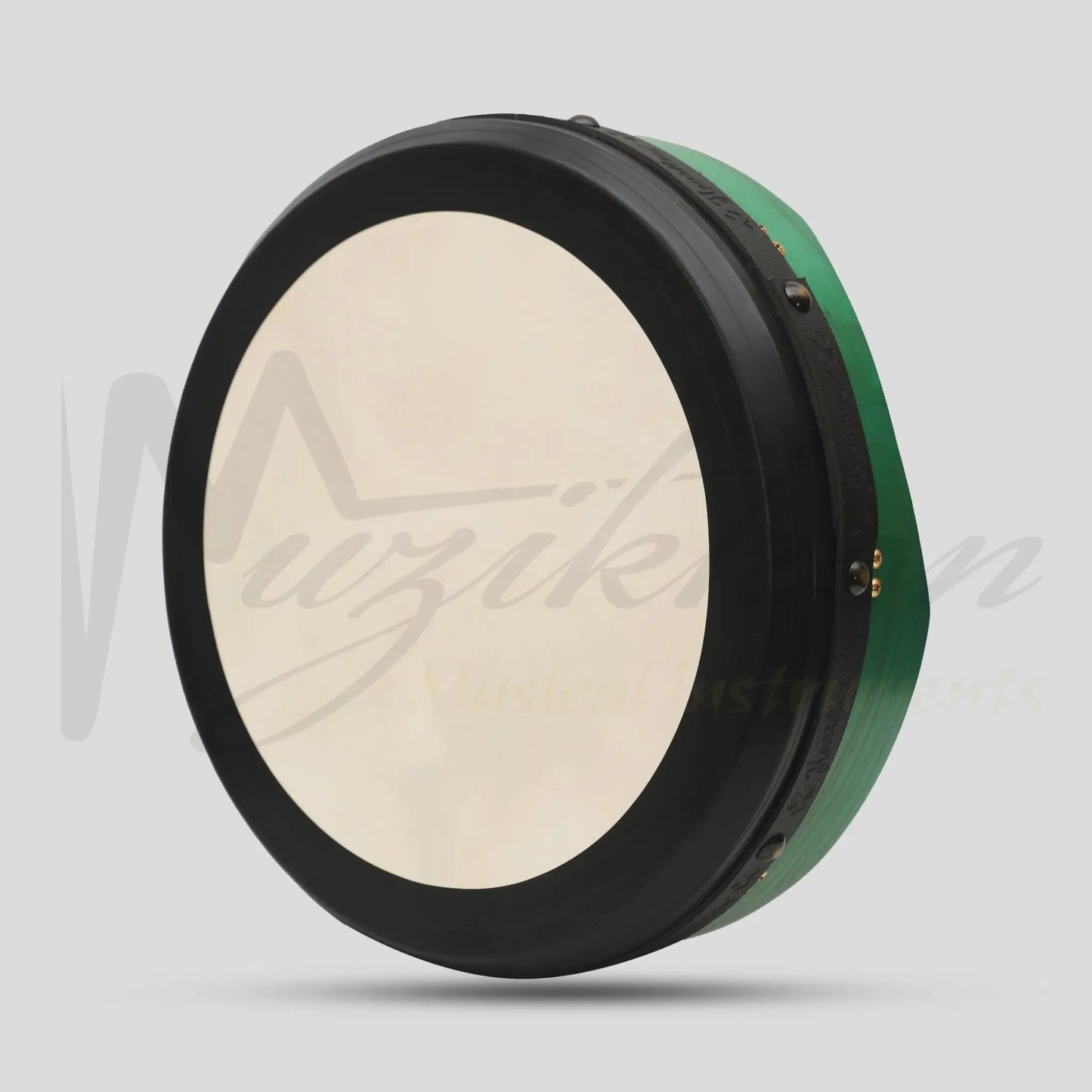 Muzikkon 16’’X4’’ Heartland Tunable Irish Bodhran with T-BAR & Taped Finish Deep Tune Drum
