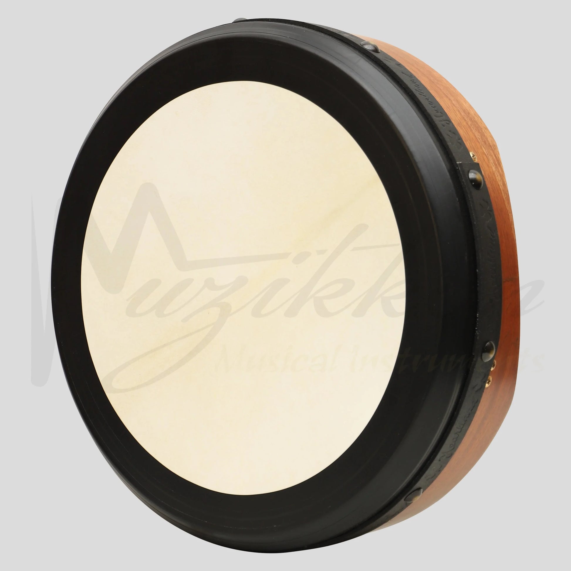 Muzikkon 16’’X4’’ Heartland Tunable Irish Bodhran with T-BAR & Taped Finish Deep Tune Red Cedar Drum