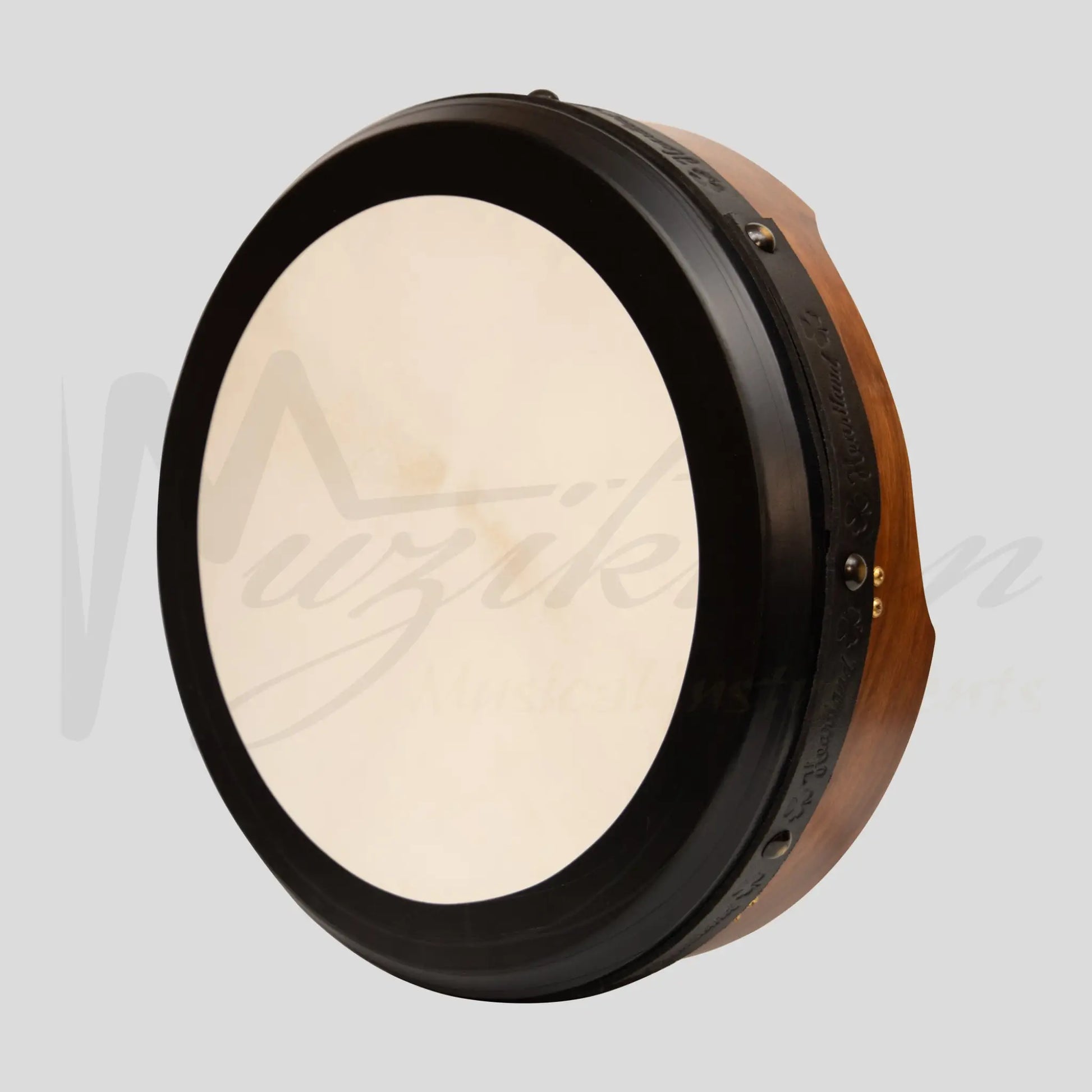 Muzikkon 16’’X4’’ Heartland Tunable Irish Bodhran With T-Bar & Taped Finish Deep Tune Rosewood