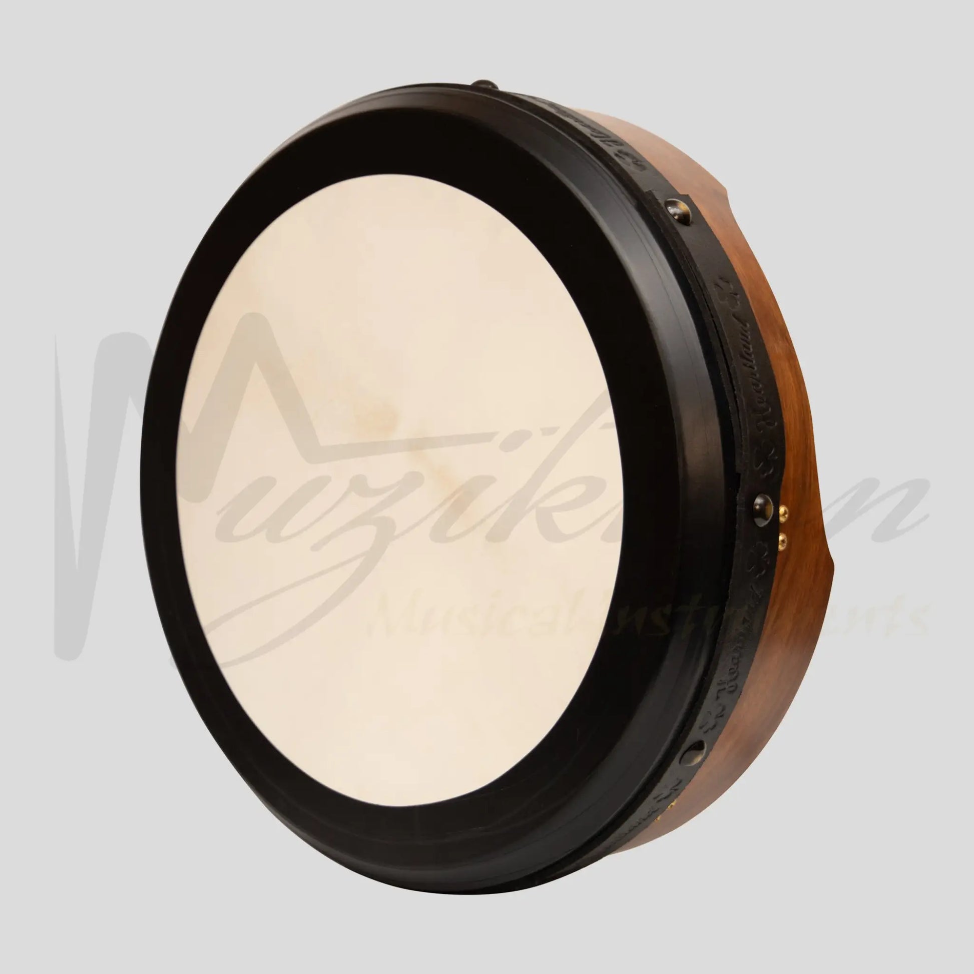 Muzikkon 16’’X4’’ Heartland Tunable Irish Bodhran With T-Bar & Taped Finish Deep Tune Rosewood