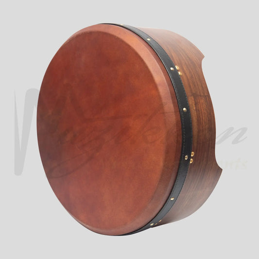 Muzikkon 16’’X6’’ Heartland Tunable Deep Rim Bodhran Rosewood T-Bar Goat Skin Brown