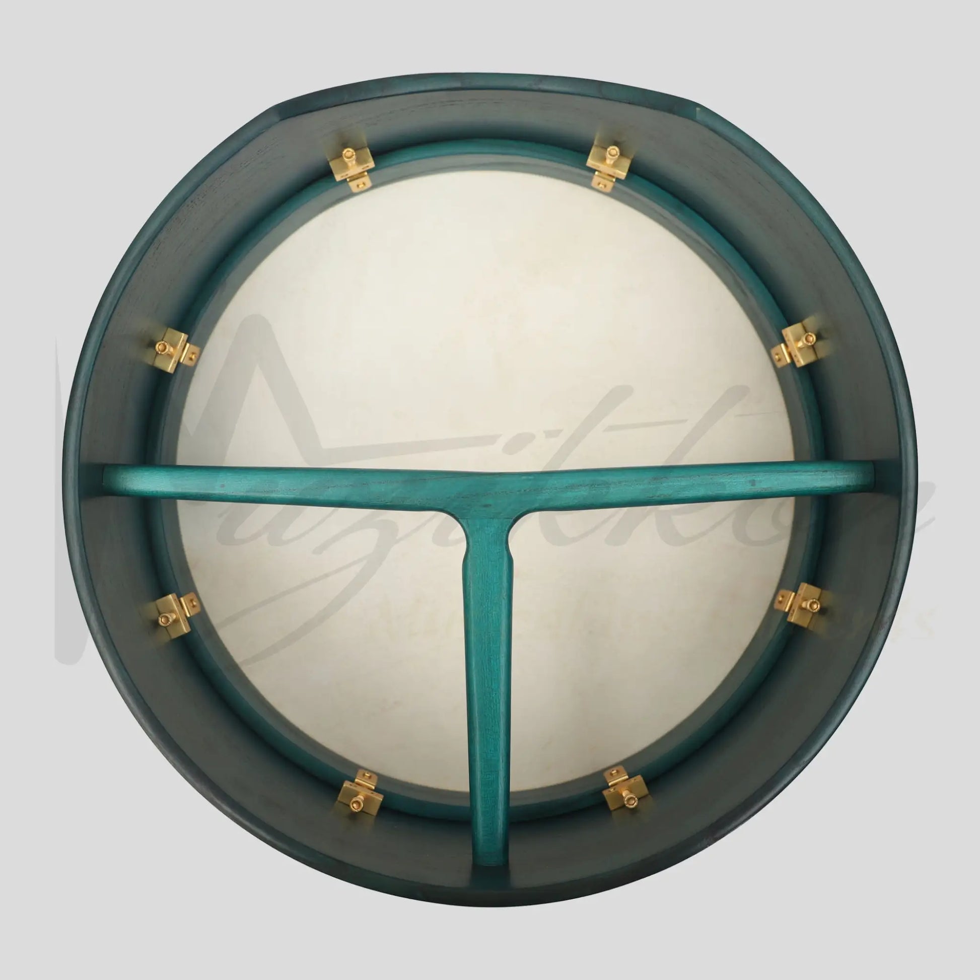 Muzikkon 16’’X6’’ Heartland Tunable Irish Bodhran Drum Deep Rim with T-BAR & Taped Finish Deep Tune Celtic Irish