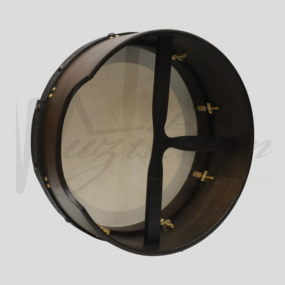 Muzikkon 16’’X6’’ Heartland Tunable Irish Bodhran Drum Deep Rim With T-Bar & Taped Finish