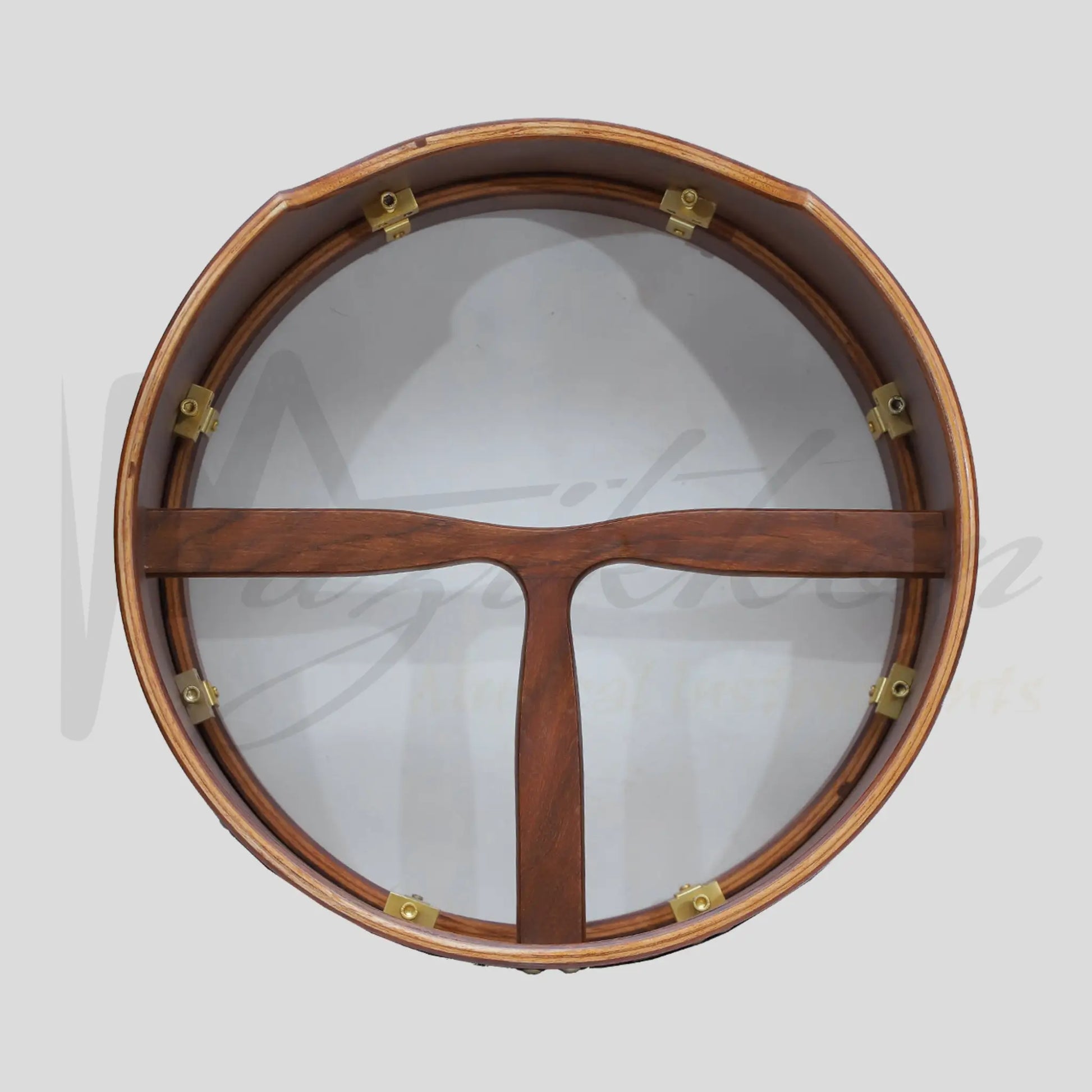 Muzikkon 16’’X6’’ Heartland Tunable Irish Bodhran Drum Deep Rim With T-Bar & Taped Finish