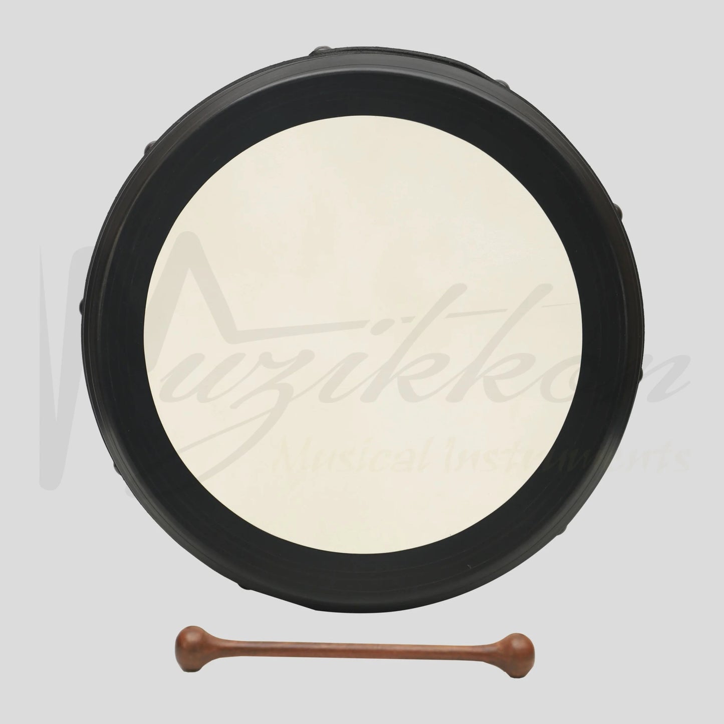 Muzikkon 16’’X6’’ Heartland Tunable Irish Bodhran Drum Deep Rim with T-BAR & Taped Finish Deep Tune Celtic Irish