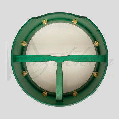 Muzikkon 16’’X6’’ Heartland Tunable Irish Bodhran Drum Deep Rim with T-BAR & Taped Finish Deep Tune Celtic Irish
