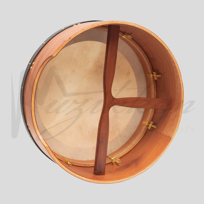 Muzikkon 16’’X6’’ Heartland Tunable Irish Bodhran Drum Deep Rim With T-Bar & Taped Finish