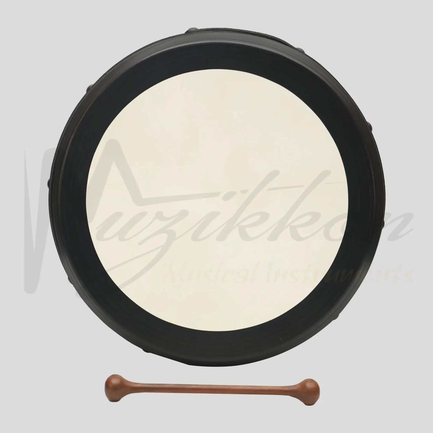 Muzikkon 16’’X6’’ Heartland Tunable Irish Bodhran Drum Deep Rim with T-BAR & Taped Finish Deep Tune Celtic Irish