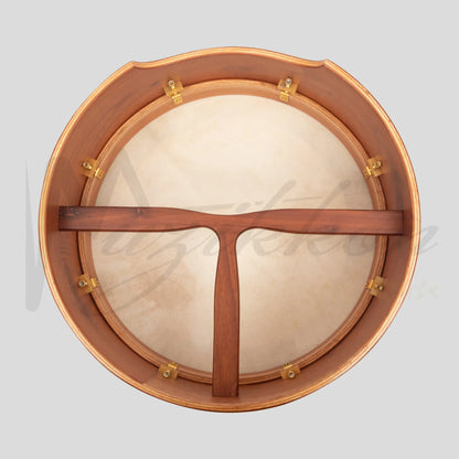 Muzikkon 16’’X6’’ Heartland Tunable Irish Bodhran Drum Deep Rim With T-Bar & Taped Finish