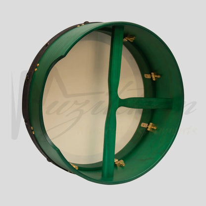 Muzikkon 16’’X6’’ Heartland Tunable Irish Bodhran Drum Deep Rim With T-Bar & Taped Finish