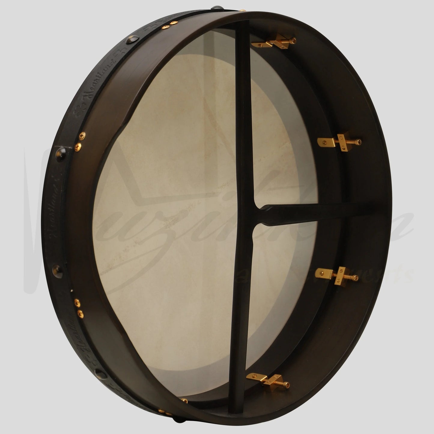 Muzikkon 18’’X4’’ Heartland Tunable Irish Bodhran Drum with T-Bar & Taped Finish Deep Tune