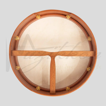 Muzikkon 18’’X4’’ Heartland Tunable Irish Bodhran Drum With T-Bar & Taped Finish Deep Tune