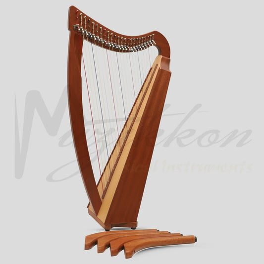 Muzikkon 24 String Trinity Cèilidh Harp Mahogany
