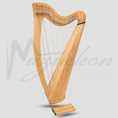 Muzikkon 28 String Claddagh Harp Ashwood