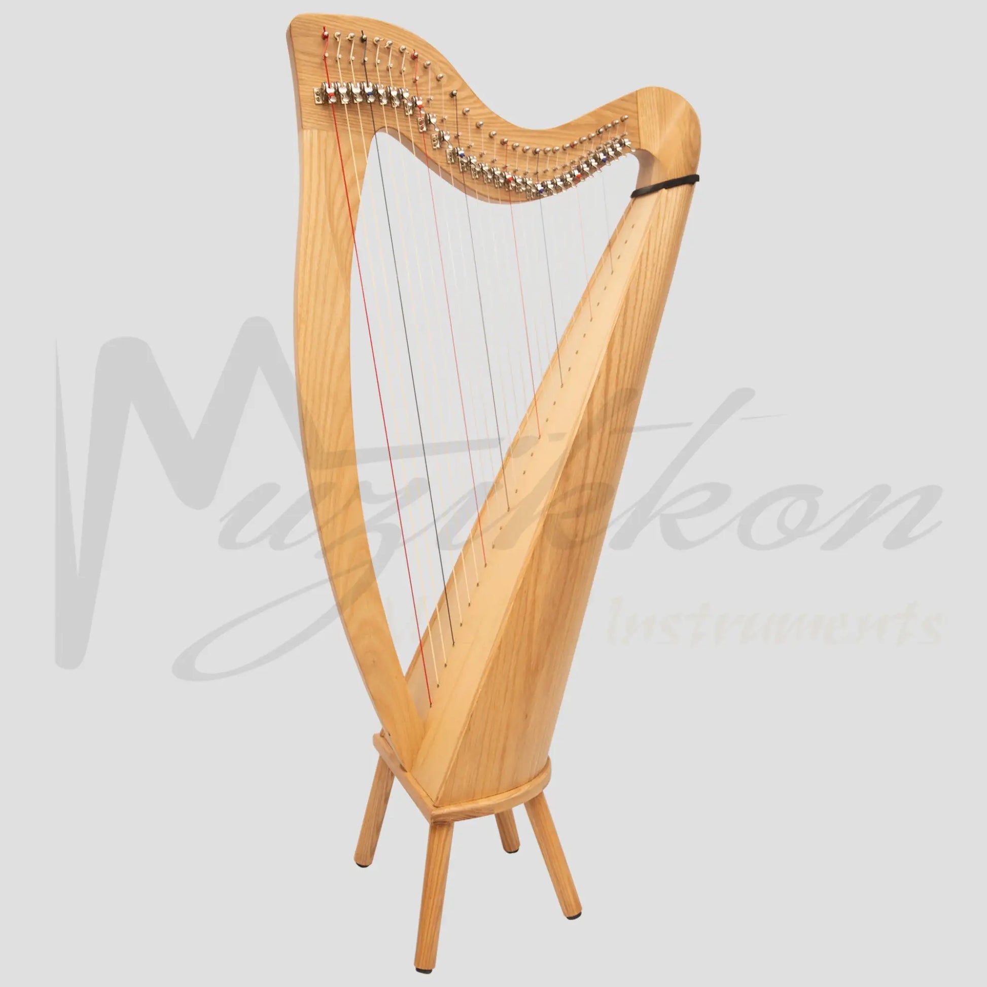 Muzikkon 28 String Claddagh Harp Ashwood