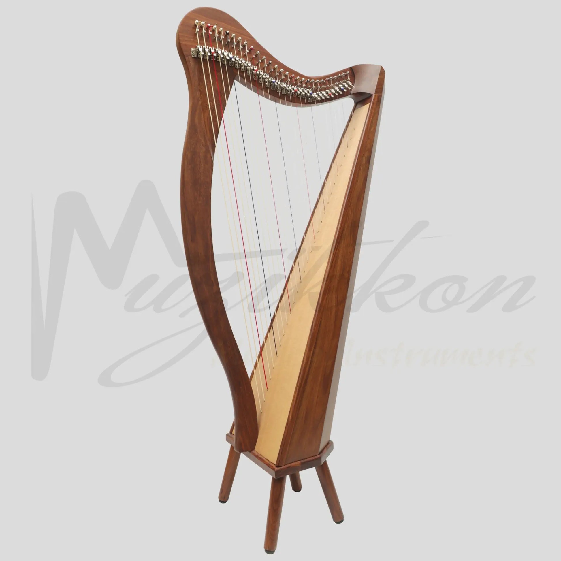 Muzikkon 29 String Ard Ri Harp Rosewood