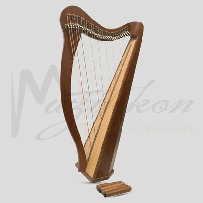 Muzikkon 29 String Ard Ri Harp Rosewood