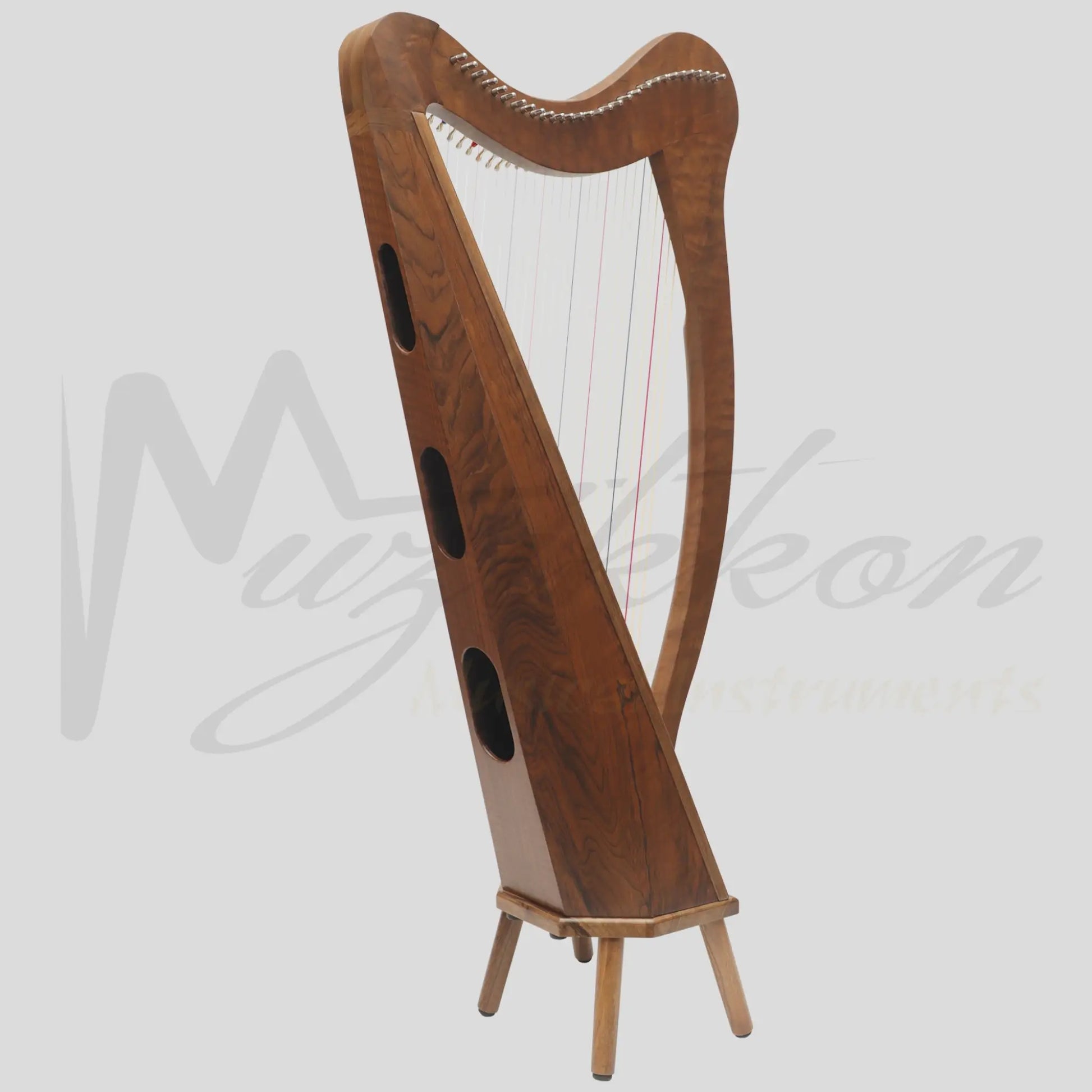 Muzikkon 29 String Ard Ri Harp Walnut