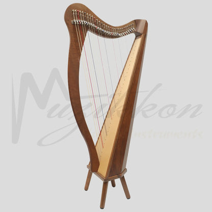 Muzikkon 29 String Ard Ri Harp Walnut