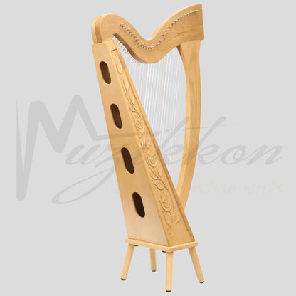 Muzikkon 29 Strings Trinity Harp Ashwood